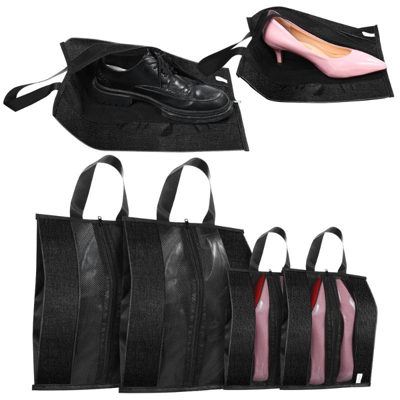 

Cabilock 6pcs Travel Shoe Bags Oxford Cloth Shoes Pouches Waterproof Portable Shoes Organizers with Central Zipper Closure for T