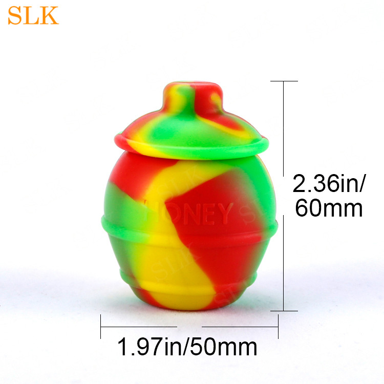 

Wholesale 10 colors Honeycomb 28mL Non-stick Silicone Jar Dabs Wax Containers For Wax Silicone Jars Concentrate Case Use Vape Pens