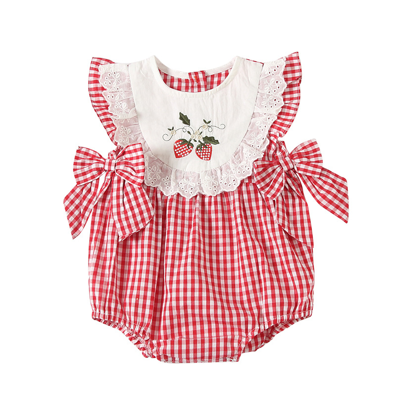

Babys Rompers Cotton Newborn Baby Girl Romper Jumpsuit Clothes Toddler Overalls Outfits Infant Baby Girl Clothing 0-12M, Red