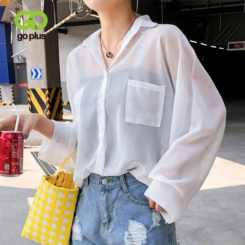 

Summer Women's Short Korean Style White Buttons Long Sleeve Turn-down Collar Shirts Womens Blouse Women Blusas Mujer De Moda