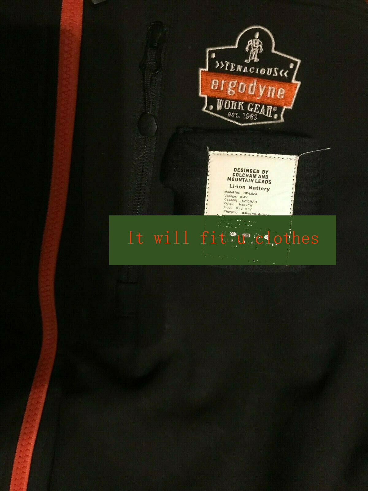 

battery pack for Ergodyne N-Ferno 6490 Heated Jacket (Charger not included)