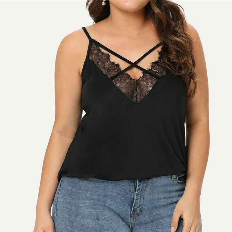 

Women Casual Silk Satin Camisole Plain Strappy Vest Top Sleeveless Blouse Tank