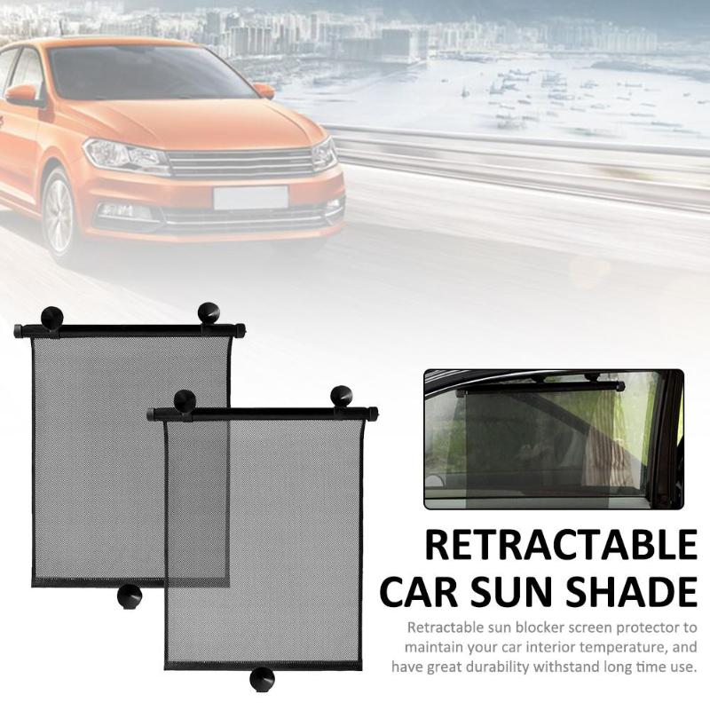 

85%-97% Opacity Car Sun Shade Retractable Durable Auto Window Sun Screen Protector For Glare Heat Block