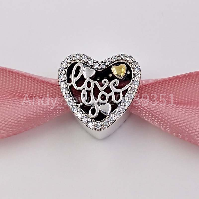 

Authentic 925 Sterling Silver Beads Love Script Charm Charms Fits European Pandora Style Jewelry Bracelets & Necklace 792037CZ