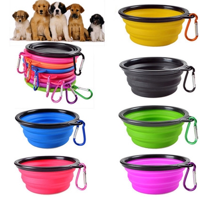

Travel Collapsible Dog Cat Feeding Bowl Two Styles Pet Water Dish Feeder Silicone Foldable Bowl With Hook 18 Styles To Choose EEA743