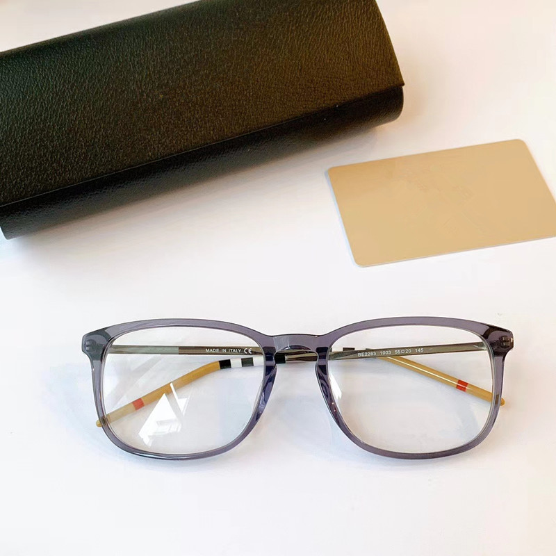 

2020 NEW HOT Unisex BE2283 Optical Frame 55-20-145 Fashion Concise lightweight Square Metal+Plank Eyewear for Prescriiption Fullset Case