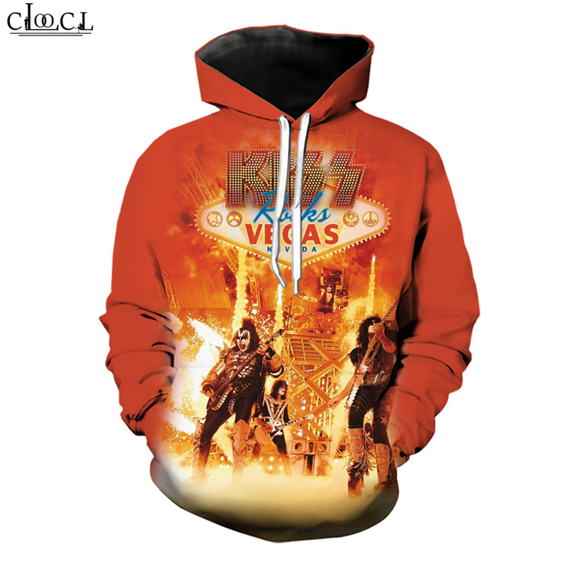 

new style heavy metal rock kiss band hoodies men women 3d print long sleeve pullovers harajuku hooded sweatshirt coat, Hoodie 1