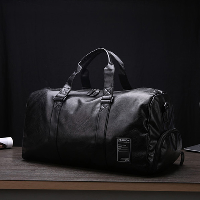 Hot Luxury Pu Cuir Gym Homme Étanche Femme Sport Sac À Chaussures pour Femmes Fitness Sur L'épaule Yoga Duffle Sac Voyage Sacs À Main XA945WD