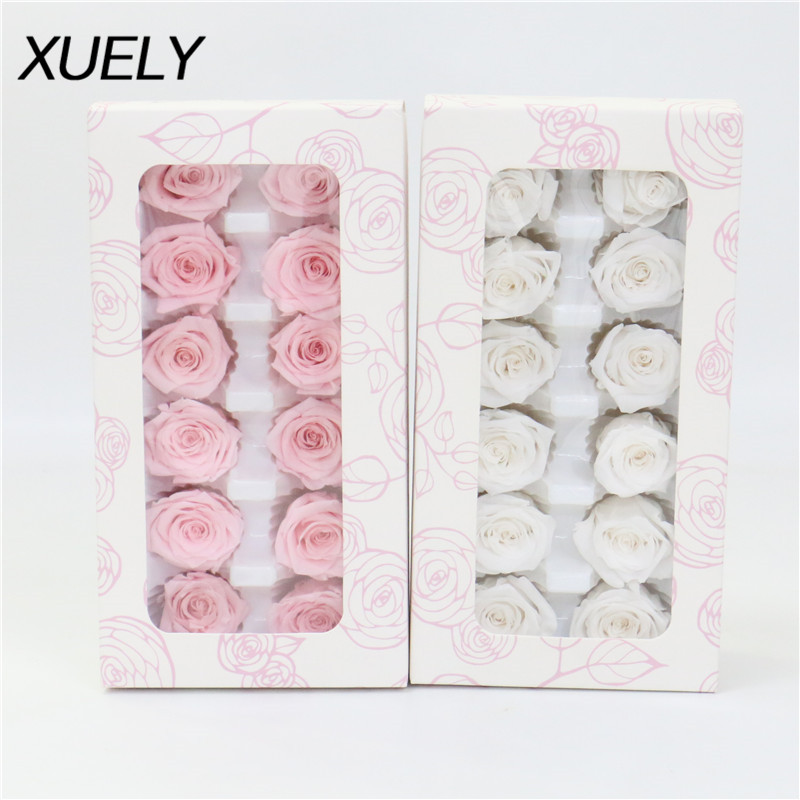 

12pcs/box silk Rose Artificial Flower Wedding Decoration Home accessories girls gift Valentine's Day New Year Fake Flowers craft, White