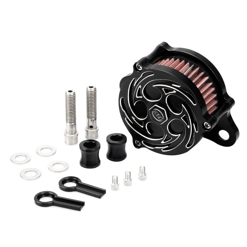 

Novel-Black Cnc Air Cleaner Intake Filter For Sportster Iron Xl 883/1200 Custom 04-15