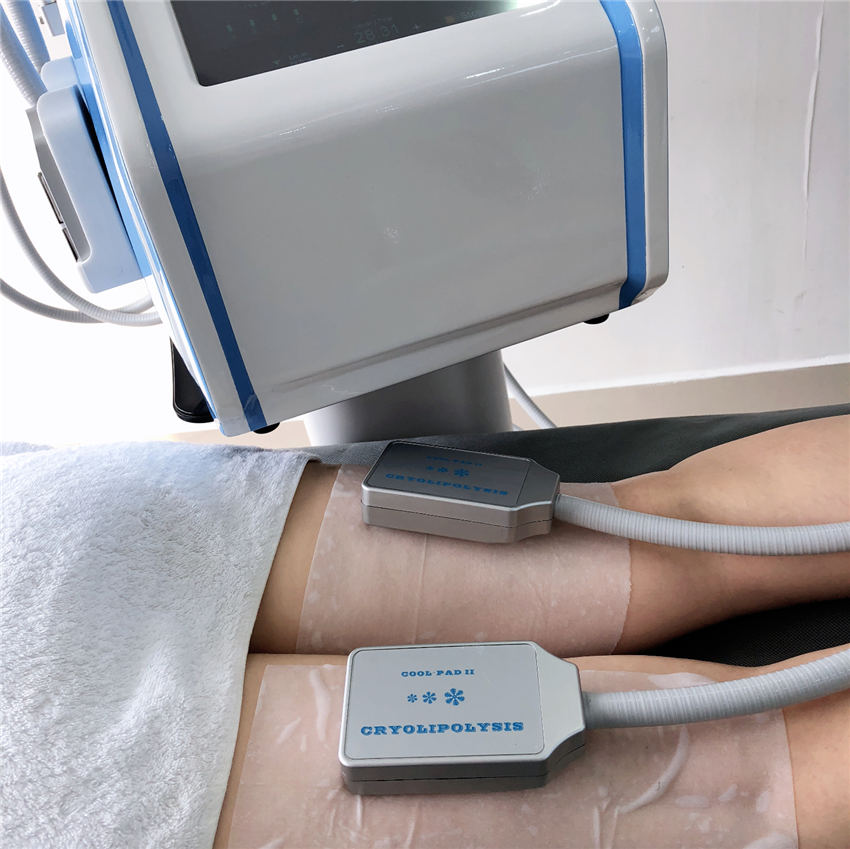 

Hot sell cryoliplysis machine cooling freeze Fat cool pad EMS slimming machine for body fat revoal and cellulite reduction