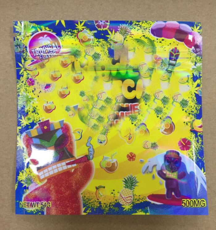 

Watermelon 500mg edibles chuckles plastic packaging bag smell proof Gummies exotic infused 420 710 edibles packaging