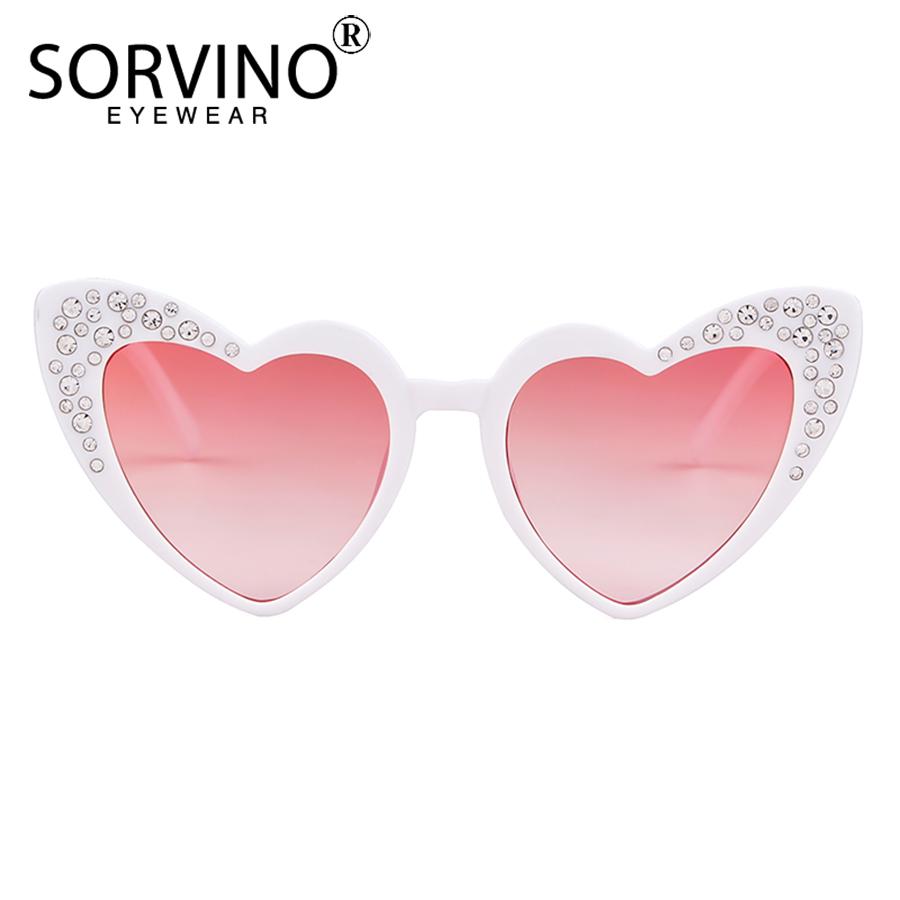 Sorvino 2020 Diamond Heart Shape Kids Sunglasses Retro Designer Bling Cute 90S Lolita Girl Children Sun Glasses Shades Sp131 oGDaw
