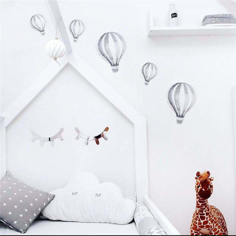 

INS Nodic Cotton Hot Air Balloon For Newborn Baby In The Crib Infant Room Decor Photography Props Baby Bedroom Decoration, Red