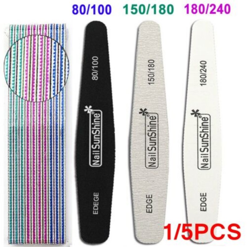 

1pcs /5pcs Nail Files Sanding Buffer Double Sided Sandpaper Pedicure Manicure Art Professional Nail Care Tools