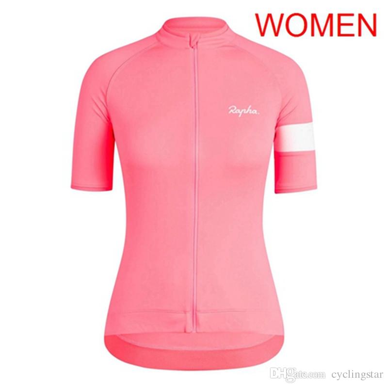

cycling jersey 2019 RAPHA Team women short sleeve road bike shirts mtb bicycle clothing breathable quick dry cycling outfits A53006, 01 only jersey