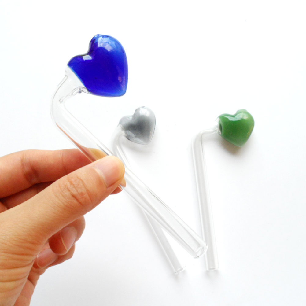 

2019 Newest 14cm Curved Glass Oil burners Glass Bong Water Pipes with different colored glass balancer for smoking On Sale