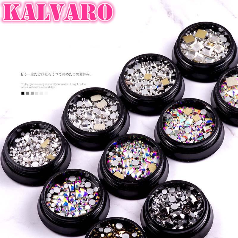 

INS Hot Styles Mixed Diamond Crystal AB For Nail Art Decoration Rhinestones Stones Flat Back Glitter DIY 3D Nails/Phones Decor