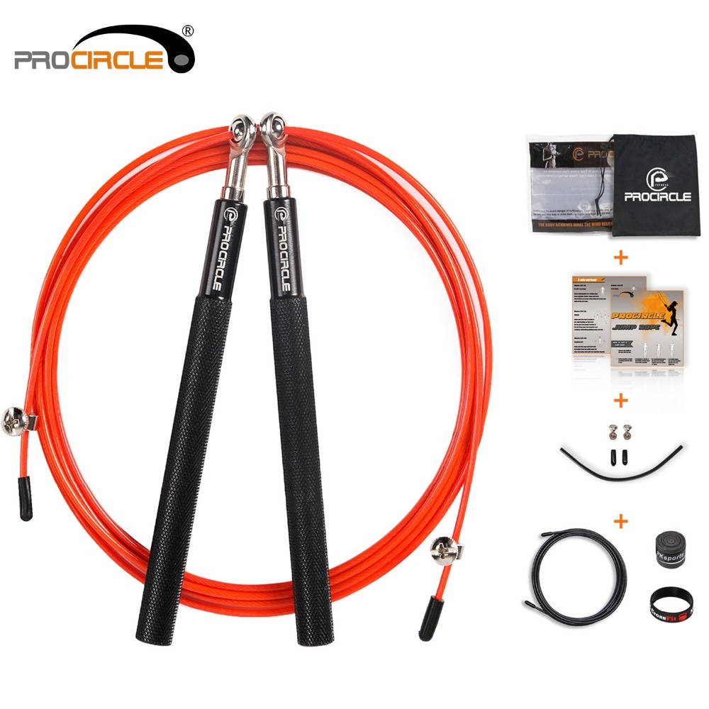 

ProCircle Jump Rope Ultra-speed Ball Bearing Skipping Rope Steel Wire jumping ropes for Boxing MMA Gym Fitness Training C18112701