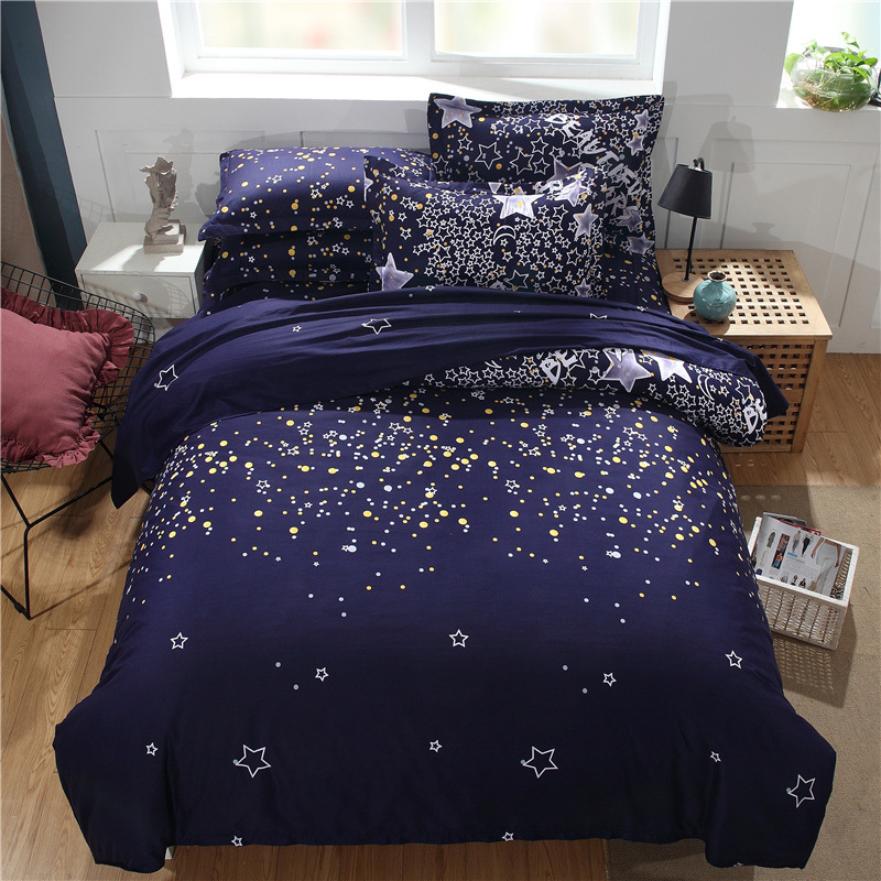 

Blue Star Bedding Sets Single Double Twin/Queen 2pcs/3pcs Bedclothes Bed Linen Duvet Cover Set No Sheet No Filling, 01