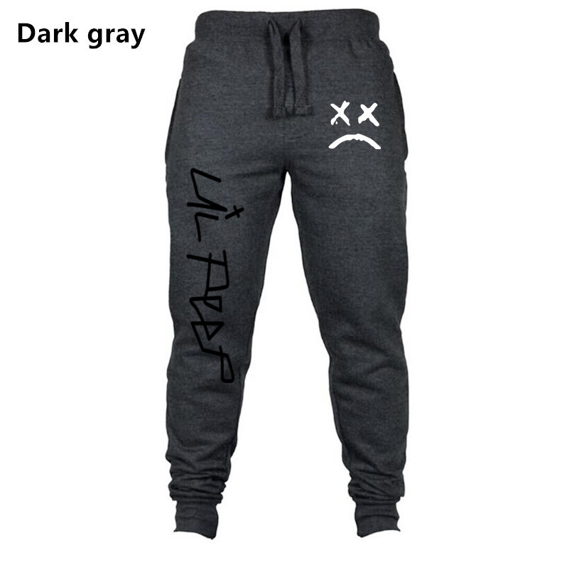 

2019 lil peep pants hip hop loose sweatpants men women pants trousers casual jogger black gray warm jogger