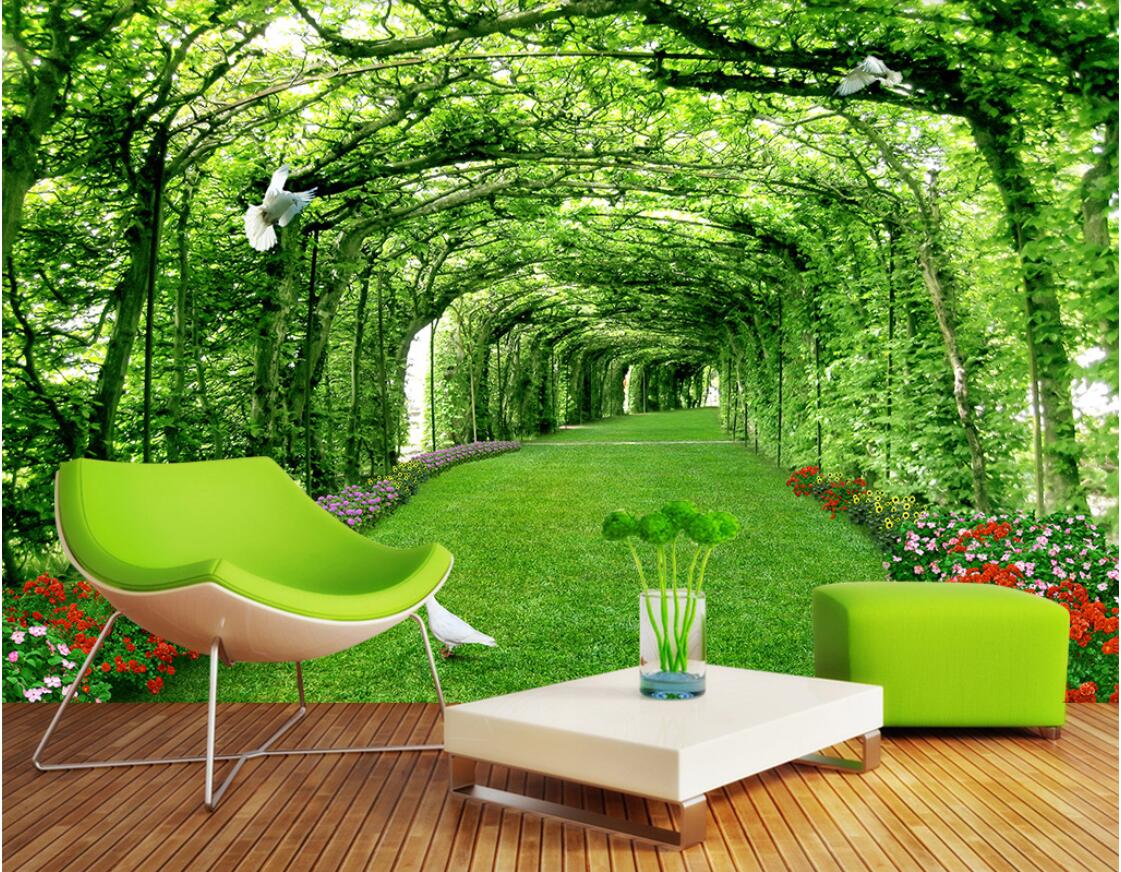 

3d room wallpaper custom photo non-woven mural Park woods lawn 3d landscape background wall wallpaper for walls 3 d, Picture shows