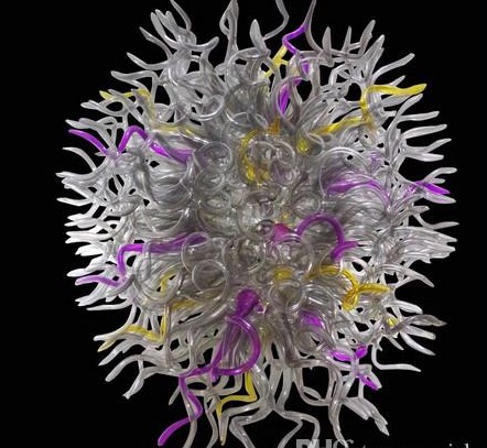 

Lamp Contemporary Club Lighting Hand Blown Murano Ball Chandeliers Grey Purple Yellow Glass Art Pendant Lamps