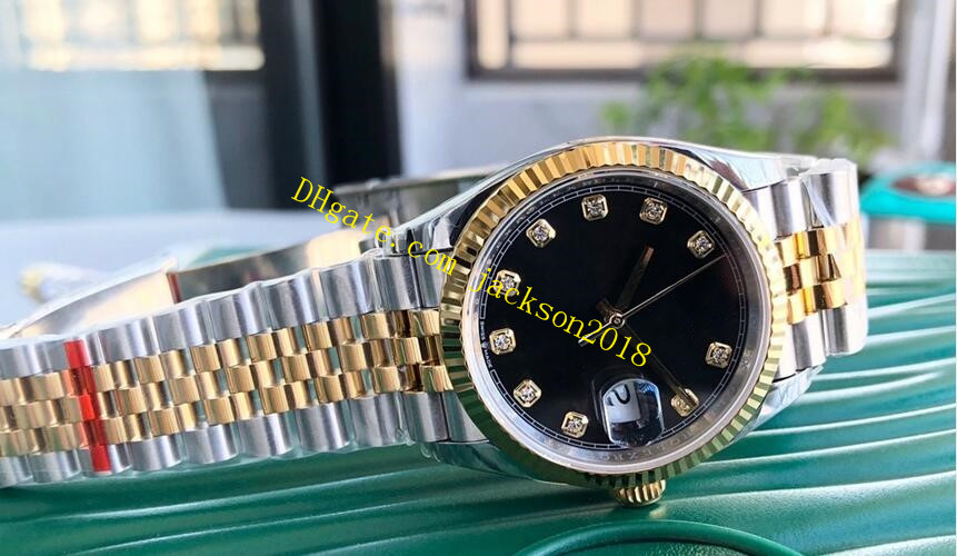 

Hot Sale Top Quality EW 18k Yellow Gold/Steel 36mm Black Diamond Dial Watch 126233 Men Watch CAL.3235 Movement 316L Automatic Men's Watch, Make waterproof