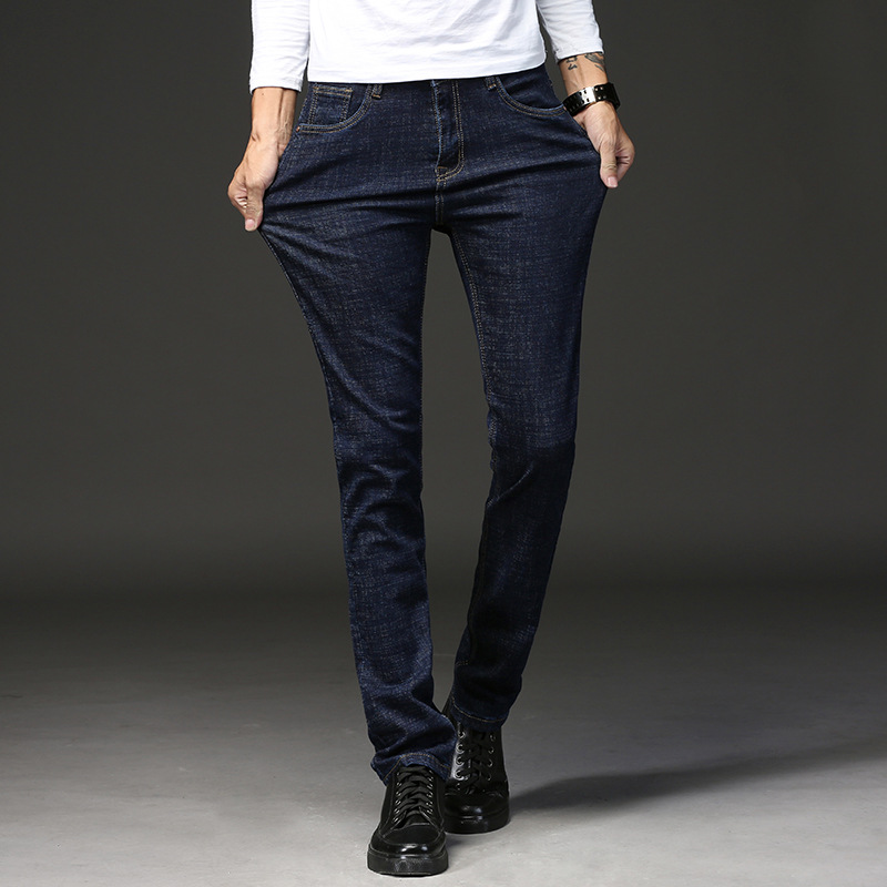 

2018 New Men Activities Jeans male High Quality Jeans fashion Long pants soft men Feet hot sell, Blue