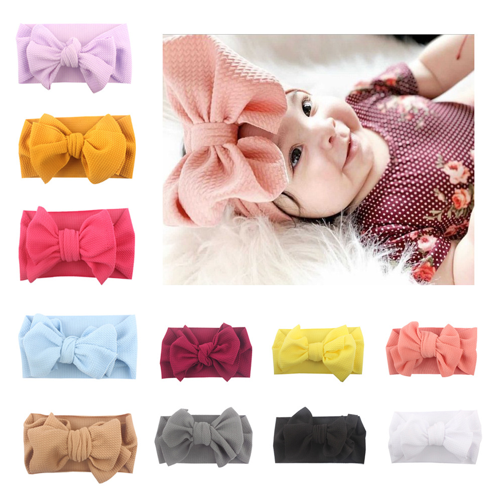 

baby girl hair accessories soft elastic hair bows Headbands headdress Headband Kids Headwrap Infant Hairbands Headwear Bandanas, 11 colors