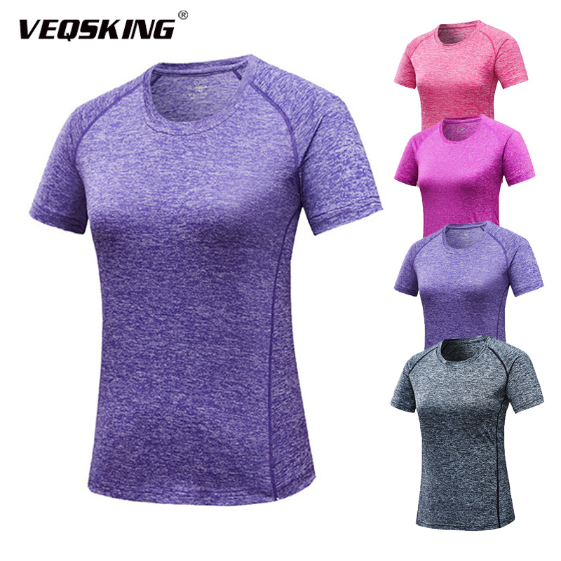 

Women Quick-Drying Running Shirt, Breathable Sports Shirt, Female Fitness T-shirt,Women Fitness Clothes,Women Gym Shirt, Purple