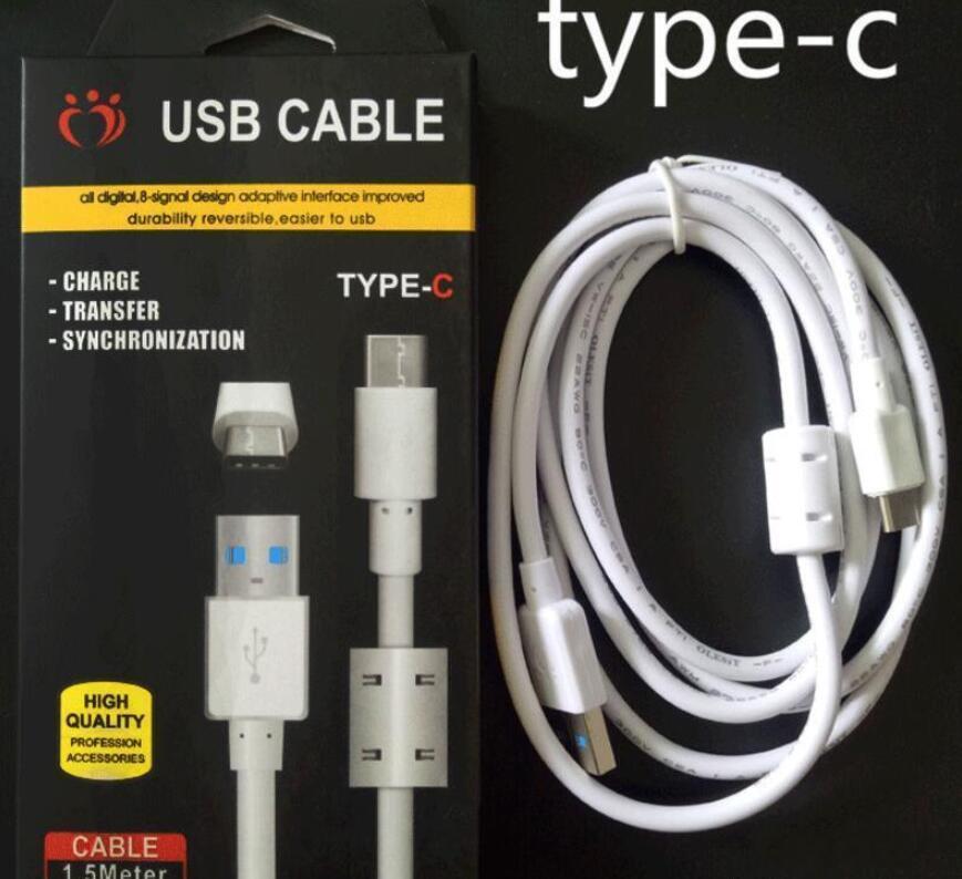

Olesit 1.5M bold Sync Charging 2.0 Micro USB type-c data sync cable long usb Cable for SmartPhone Samsung HUAWEI LG, White