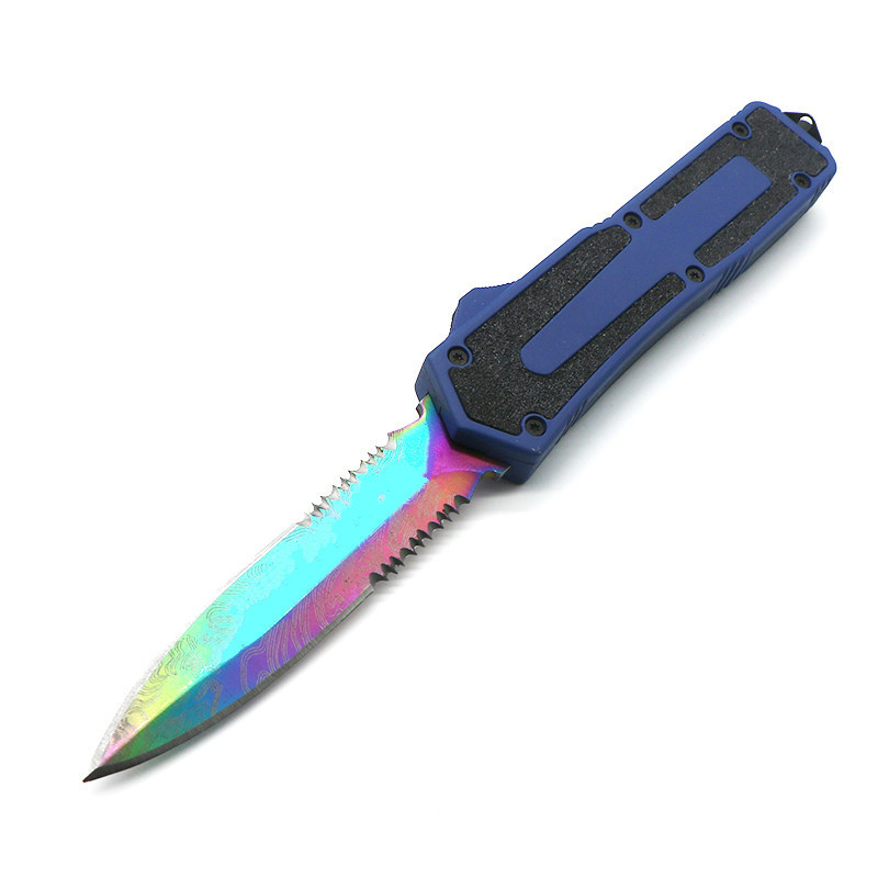 

scarab black blue handle 5 models blade double action tactical self defense folding edc knife camping knife hunting knives xmas gift Adnb