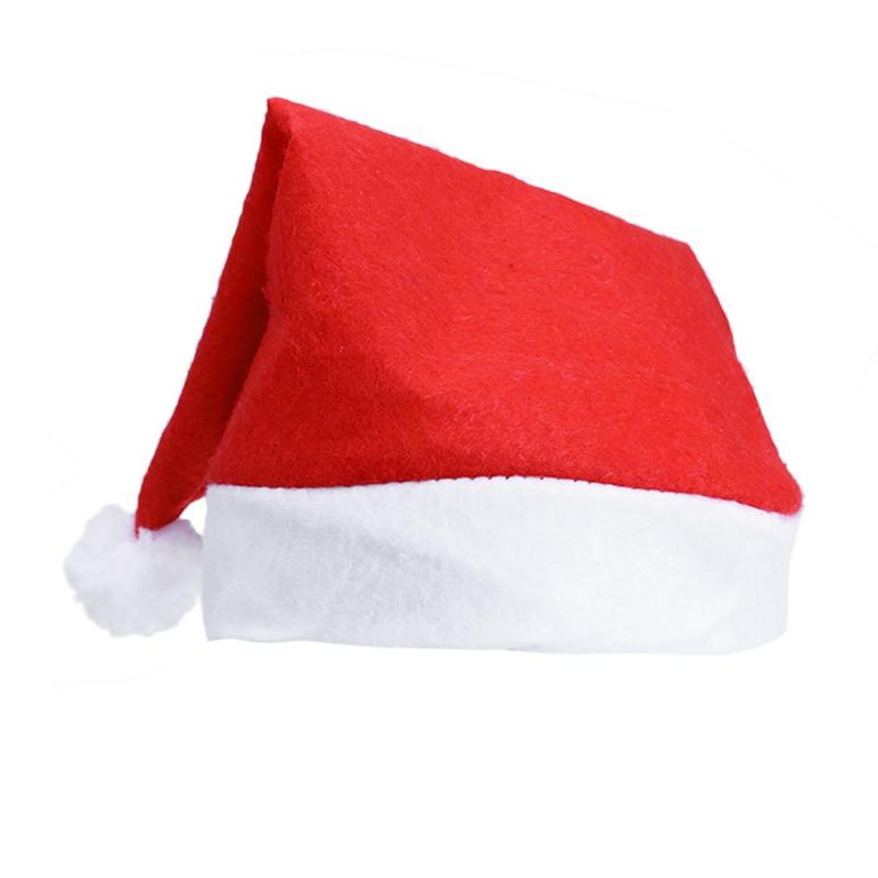 

Classic Xmas Hat Soft Non-woven Fabric Christmas Cap New Year Festival Party Dressing Decoration for Children Adult