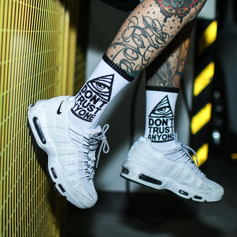 

Januarysnow 1Pair sport casual eye brand new hiphop Harajuku Cute Patter Ankle Socks Hipster Skateboard man Ankle Funny Socks, White