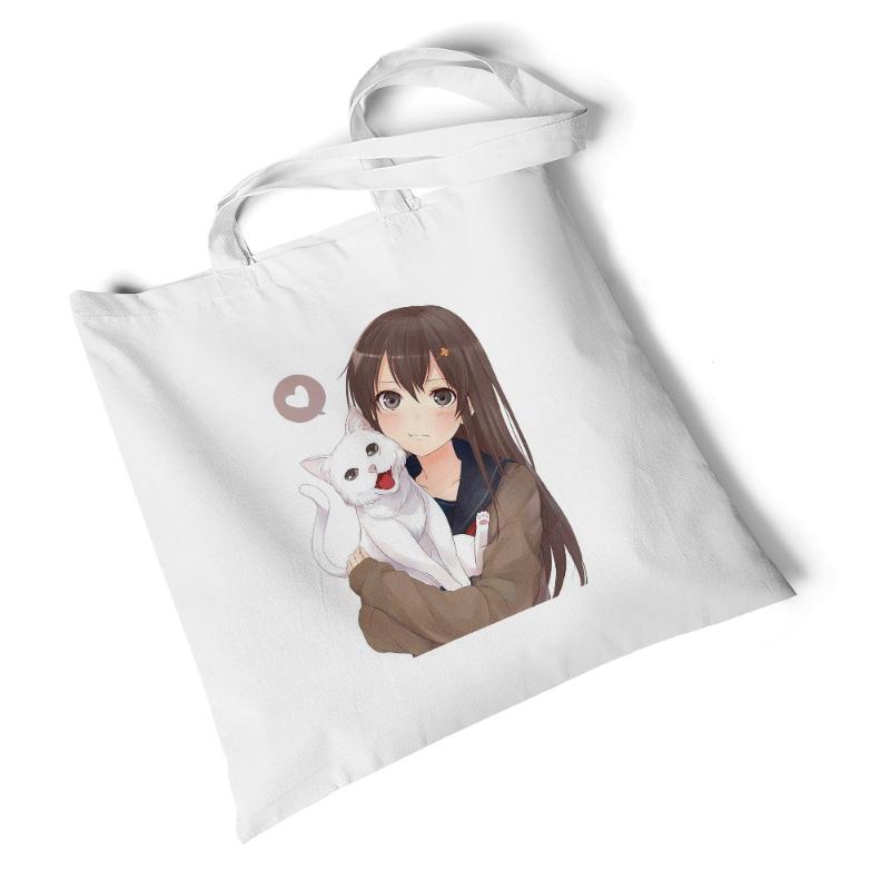

Focal20 Streetwear Character Print White Women Canvas Bag Foldable Shopping Bag Handbag Reusable Storage Tote Shoulder, Dont trust