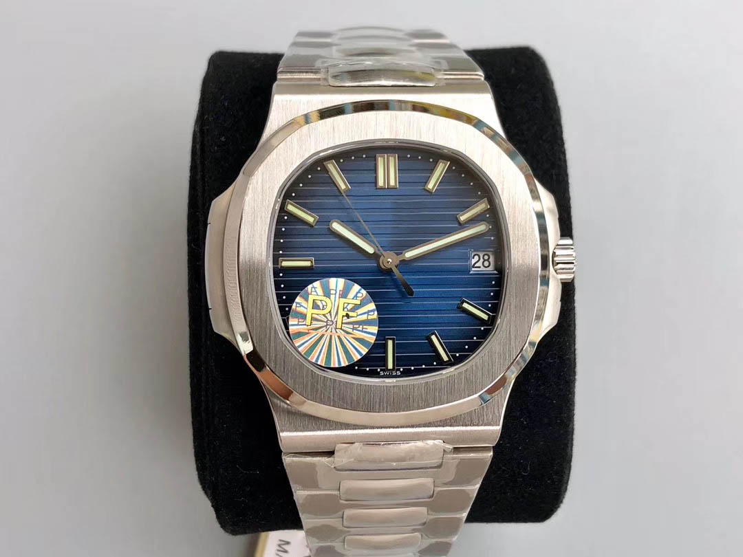 

Deluxe Top Quality Watch PF Factory V3 5711 sapphire watches ETA 324 movement Date Automatic mens watches 904L stainless stee Diving waterproof 100m Wristwatch, Blue