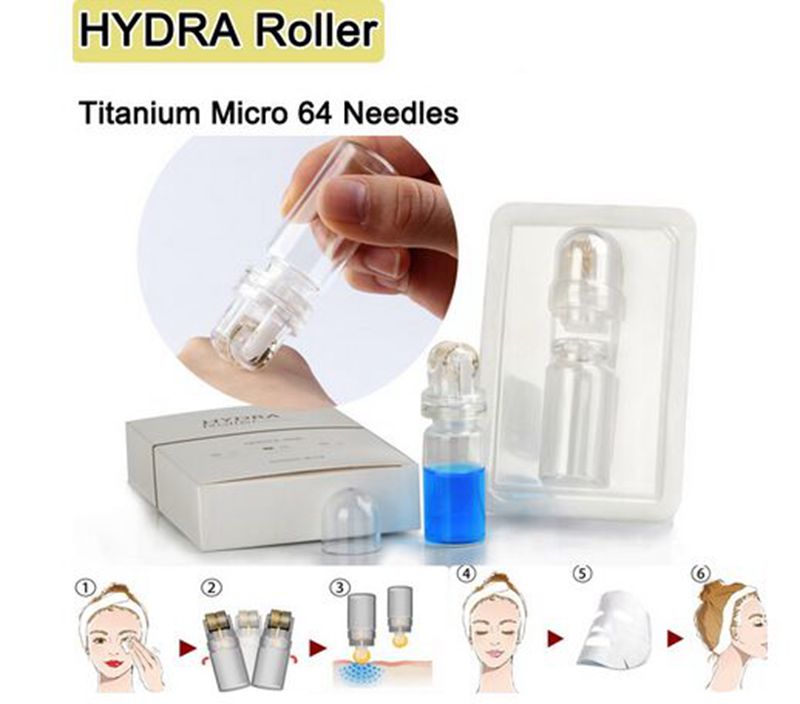 

Hydra Roller 64 pins Titanium Microneedle Hydraneedle 0.25mm/0.5mm/1.0mm Anti Wrinkle Acne removal dermaroller skin care tools