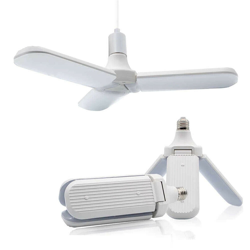 

Edison2011 45W E27 LED Bulb SMD2835 Super Bright LED Foldable Fan Blade Angle Adjustable Ceiling Lamp Home Energy Saving Lights