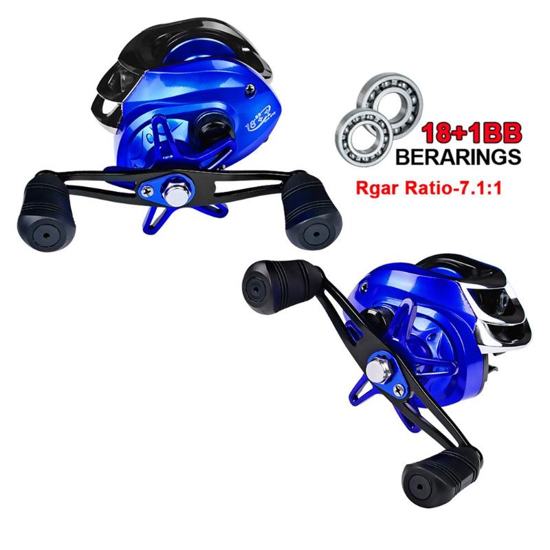 

Double Handle Fishing Rods Fishing Reel 18+1 Axle Reel 7. Metal Drip Spinning Wheel All Metal Spool#g4