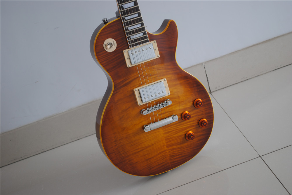 Vente en gros custom shop 1959 R9 tigre flamme guitare électrique thermique standard 59 guitare électrique, personnalisé, livraison gratuite