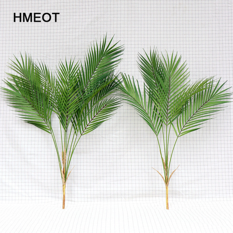 

88 CM Artificial Tree Plants Palm leaves Plastic Branch Tropical Fake Indoor Plastic Plants Tree Home Garden Decor Accessories