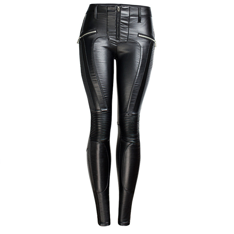 white leather pants plus size