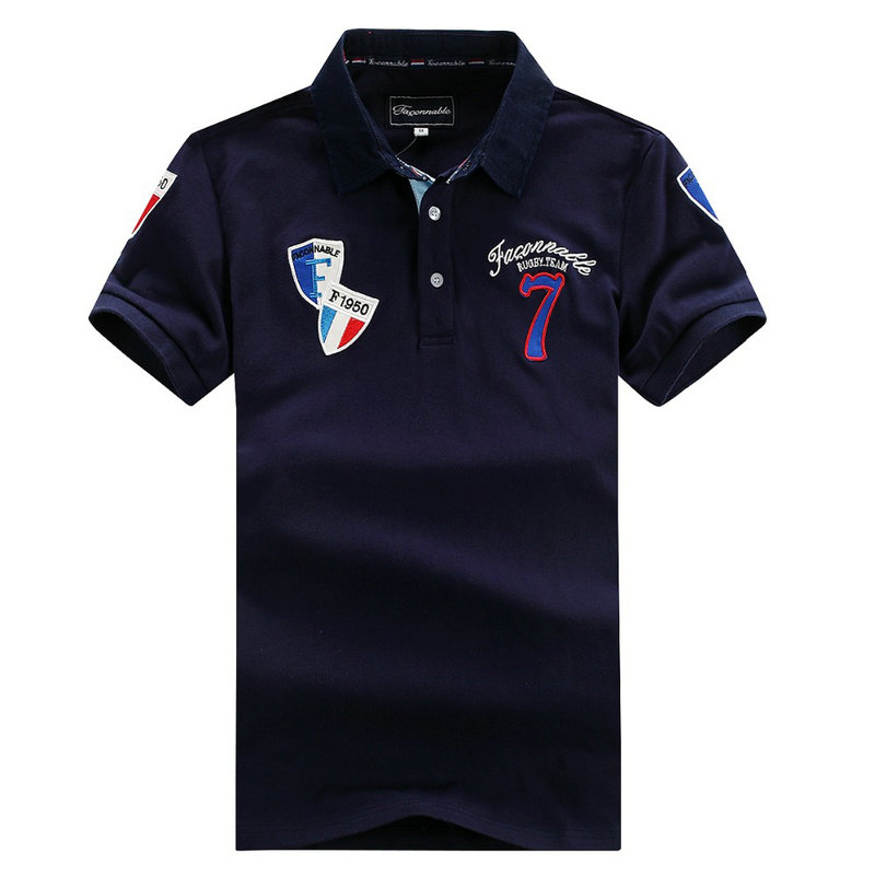 

Popular Best Selling 2020ss popular fashion faconnable short Polos shirts For Men good Quality polo shirt Big Size M to 3XL, White;black