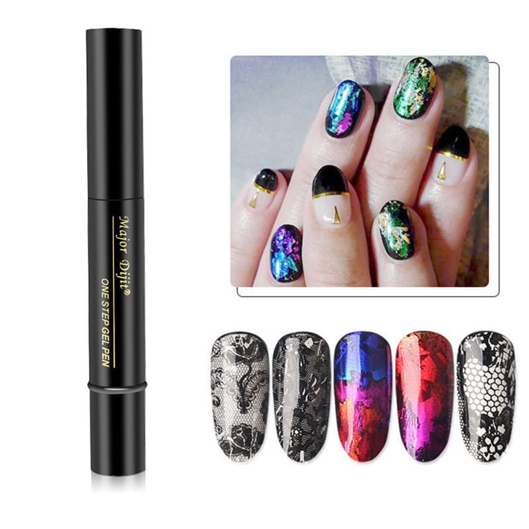 

Women Fashion Nail Art Manicure Decoration 15g Light Therapy Glue Black Resin 121.5mm, Multi