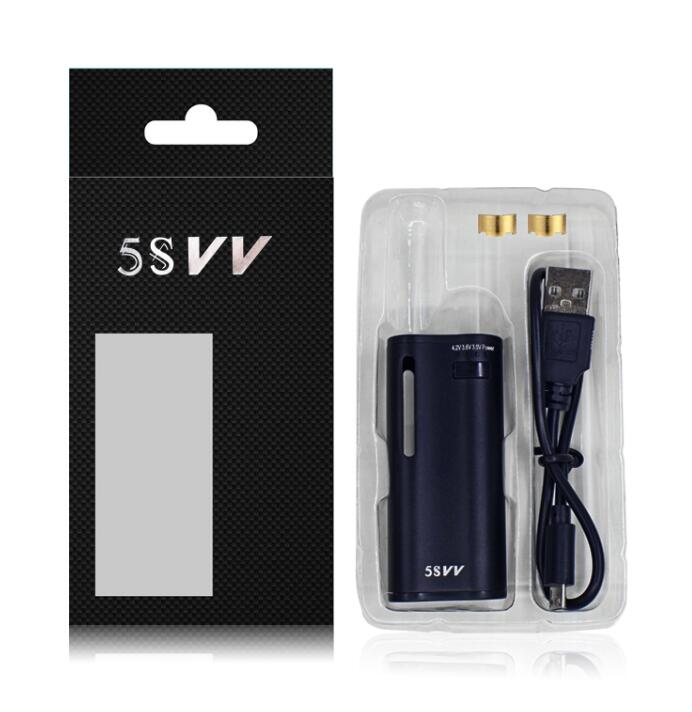 

Original Mjtech 5S VV Vaporizer Starter Kits Preheat 5SVV 2 in 1 650mah Wax Thick Oil Variable Voltage Vape Mod Vape Pen Glass Cartridges