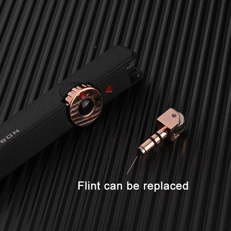 

Jobon Compact Cigar Lighter Grinding Wheel Torch Jet Straight Flame Windproof Lighters Flint Replaceable