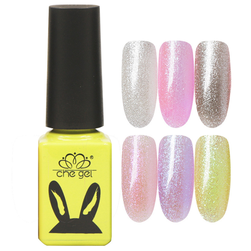 

6ml Diamond Glitter UV Gel Polish Lacquer Semi Permanent Shining Color Long Lasting Charming Art UV LED Gel Polish Sequin Shiny, 02