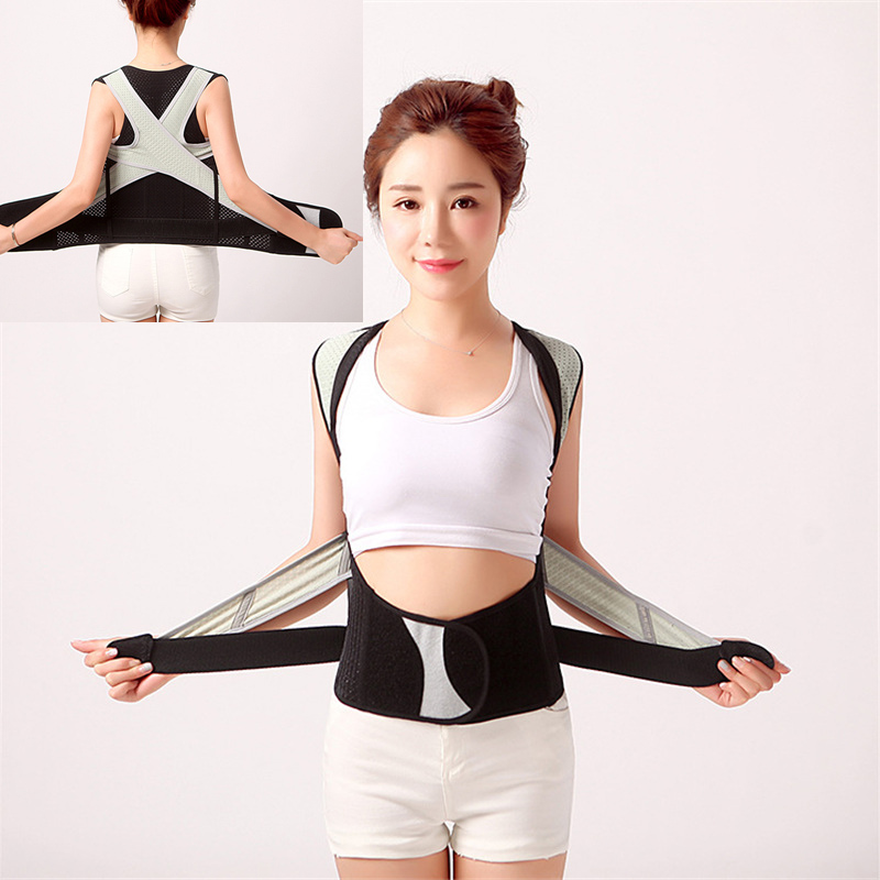 

Dropshipping Adjustable Posture Corrector Back Support Shoulder Lumbar Brace Support Corset Back Belt for Men Belt, Azd8288