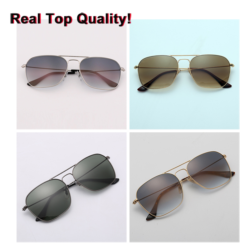 

2020 Vintage Sunglasses Men Square Metal Frame Sunglasses Pilot Mirror Classic Retro Sun Glasses Women 3136 caravan G15 001 Summer Eyewear